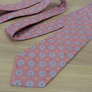 Pink Foulard Neck Tie Mens Medallion Florette Summer SLIM Long SELECTED HOMME